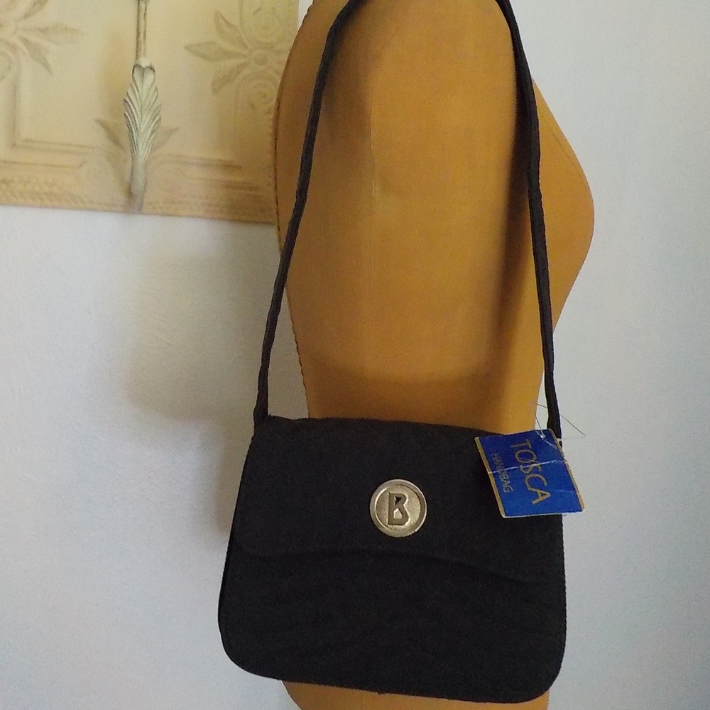 Tosca Black Fabric Shoulder Bag - Picture 2 of 8